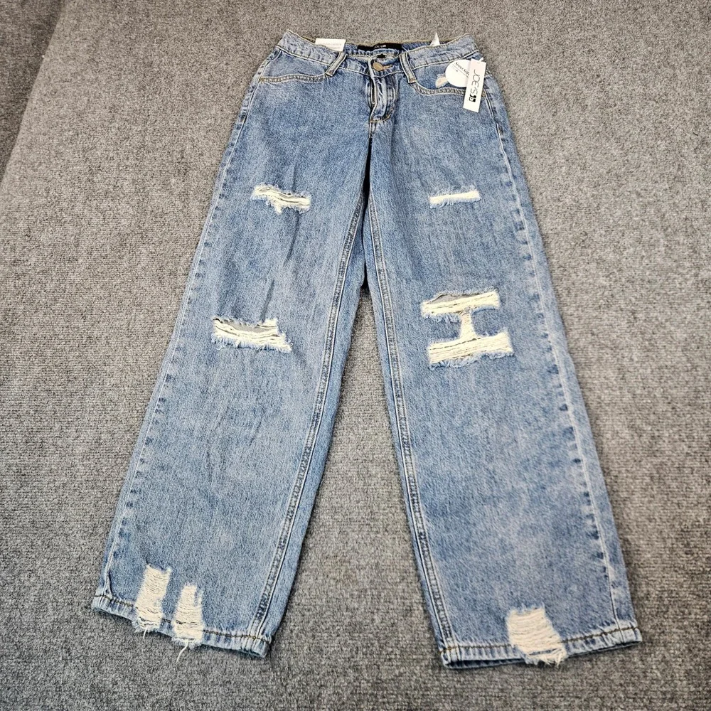 Joe's Jeans The Kate Baggy Distressed Light Wash Blue Denim Girls Size 12 NWT